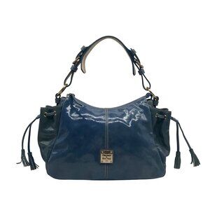 Dooney & Bourke Sky Blue Patent Leather 1975 Collection Shoulder Bag